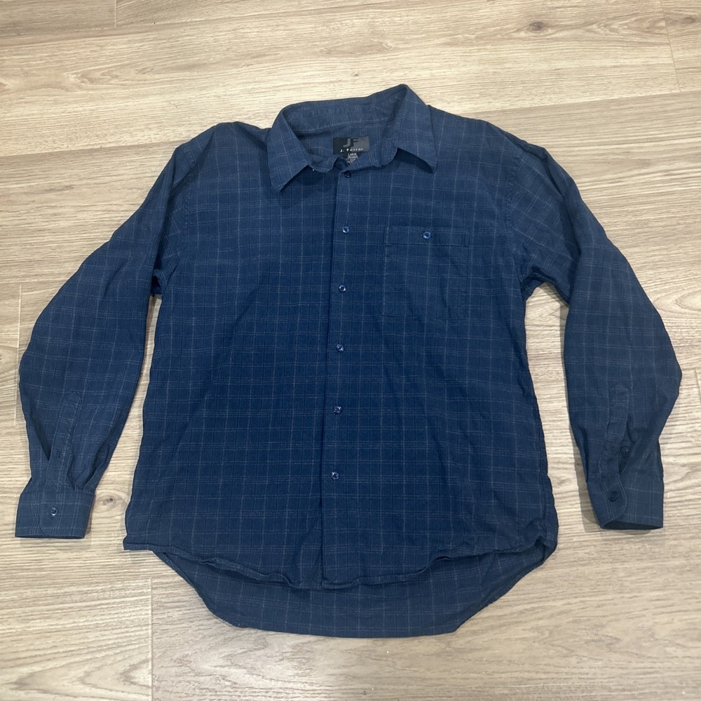 JF J. Ferrar Long‎ Sleeve Casual Button Up Shirt Large L